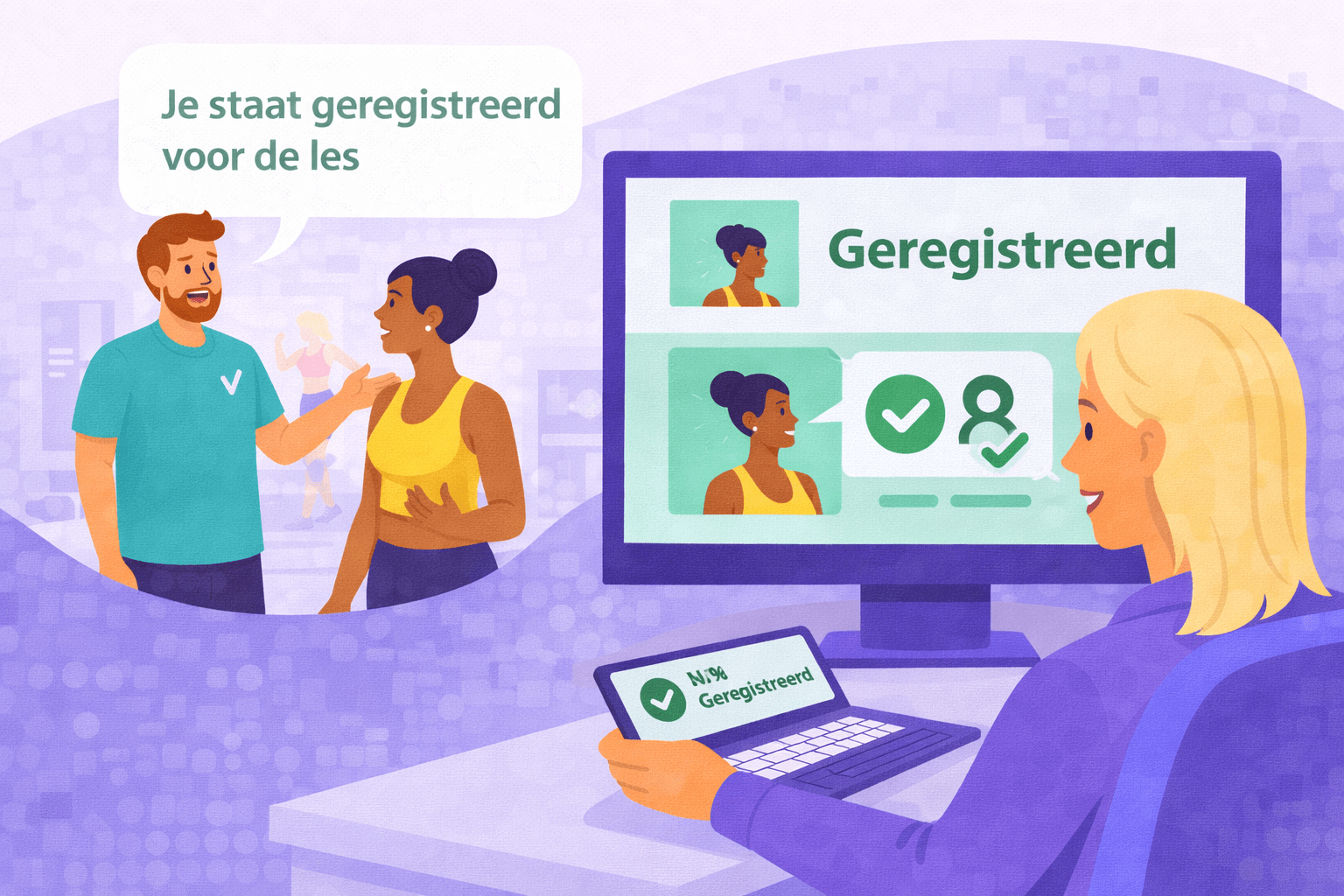 Trainer en ledensoftware tonen dezelfde actieve ledenstatus voor sportles.