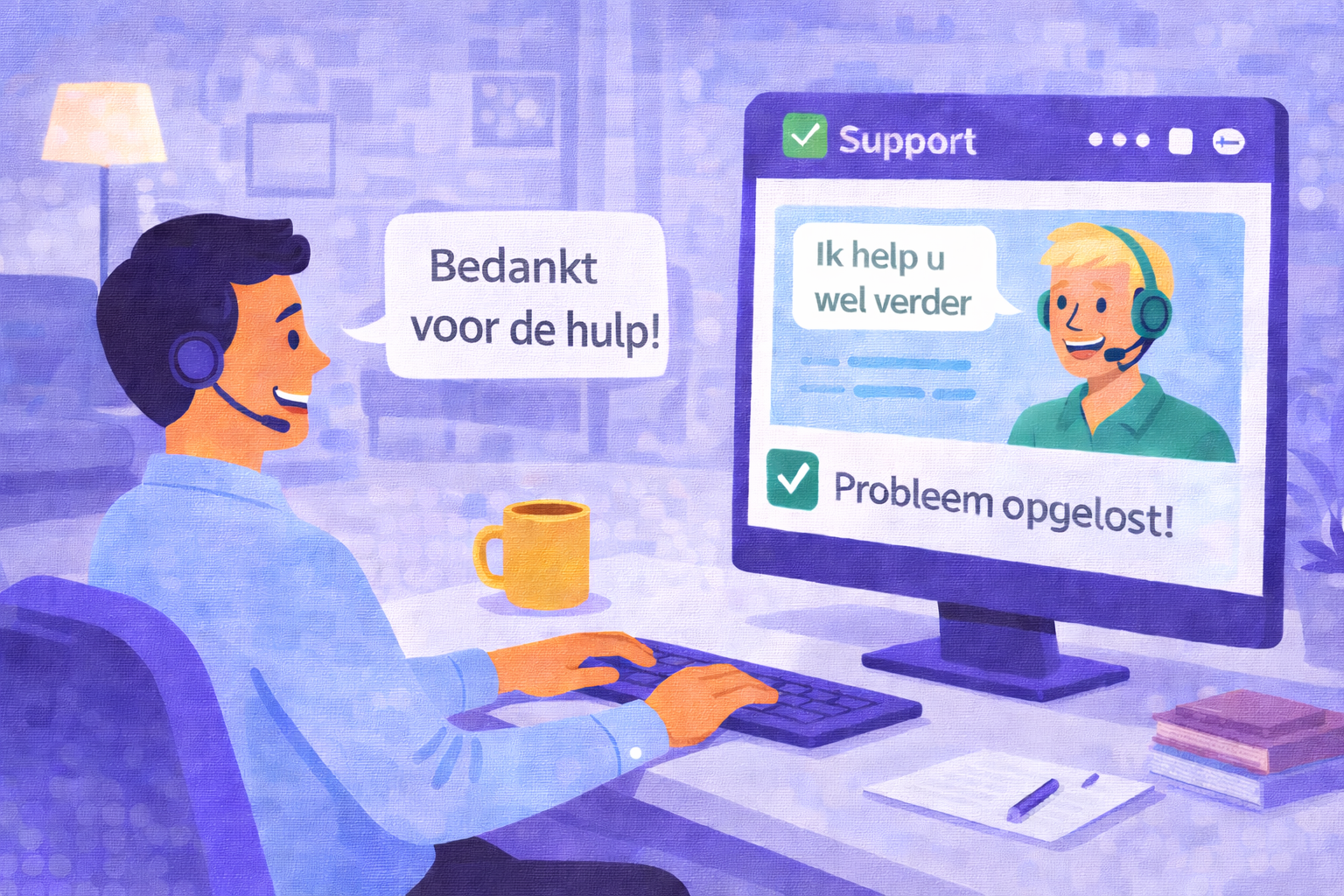 Beheerder krijgt direct hulp van support en kan probleem in ledensoftware snel oplossen.